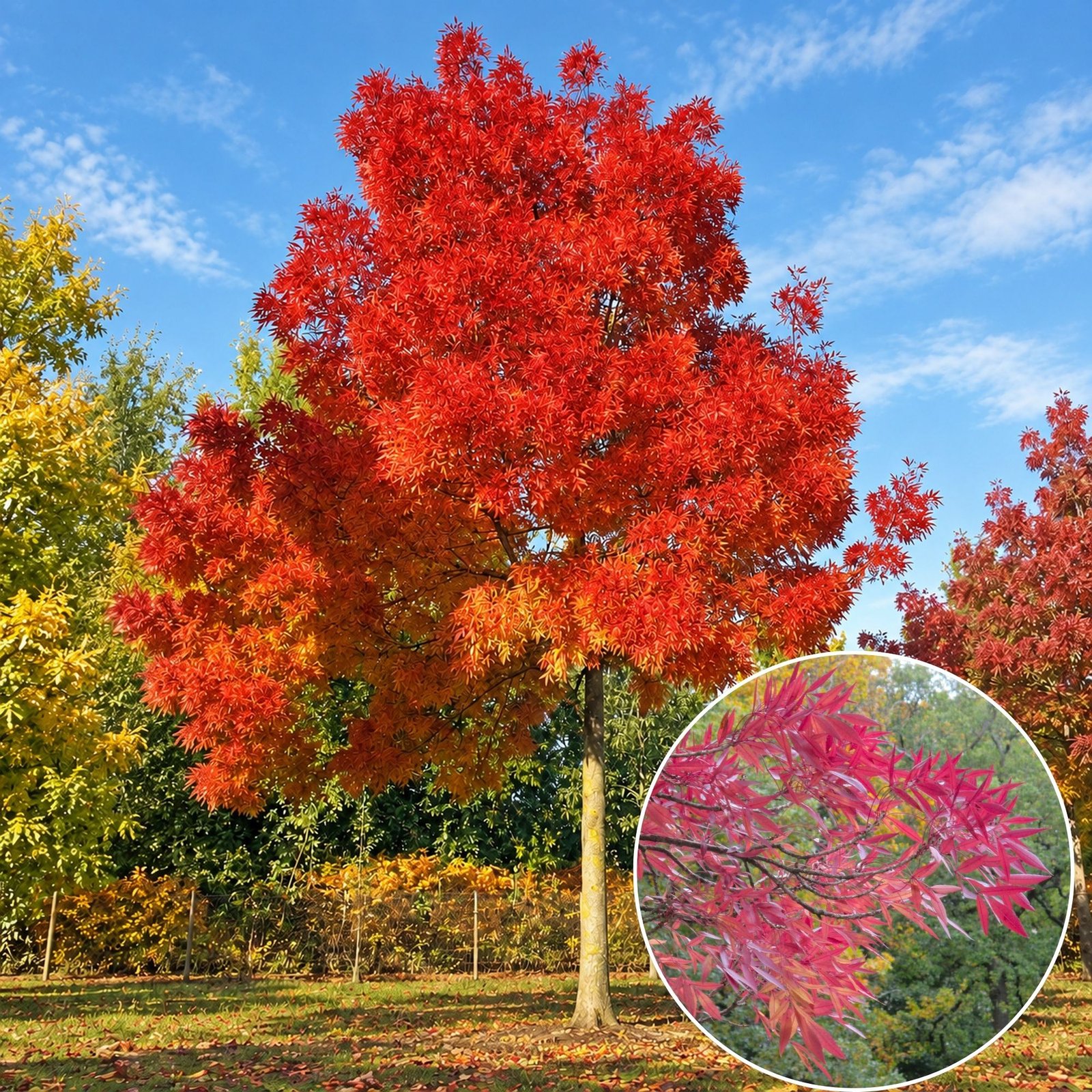 Magyar-köris-Fraxinus angustifolia-Raywood-extrém szárazságtűrő-diszfa-csemete-ar-www.koronakert.hu-3 Magyar Kőris fa csemete díszfa ára "Raywood" "Fraxinus angustifolia" (konténeres díszfa)