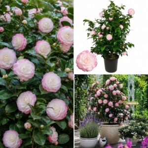Japán Kamélia Desire, Camellia japonica, cserepes-orokzold-diszcserje-ar-www.koronakert.hu