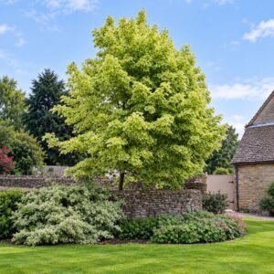 Fehér tarka levelű juhar "Acer platanoides Drummondii" 400 cm (konténeres díszfa)