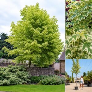 Fehér tarka levelű juhar "Acer platanoides Drummondii" 400 cm (konténeres díszfa)